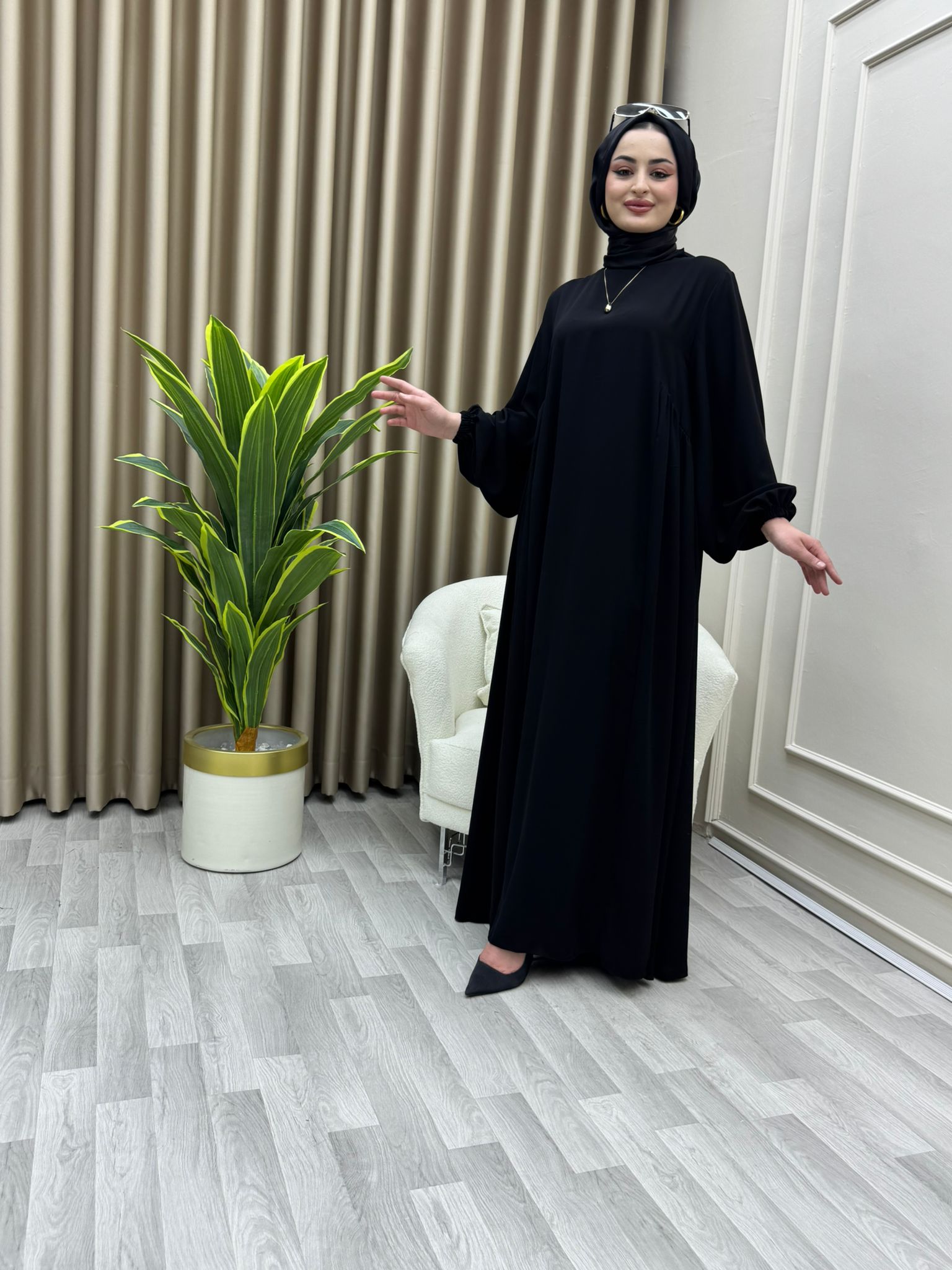 Çağla Elbise Siyah